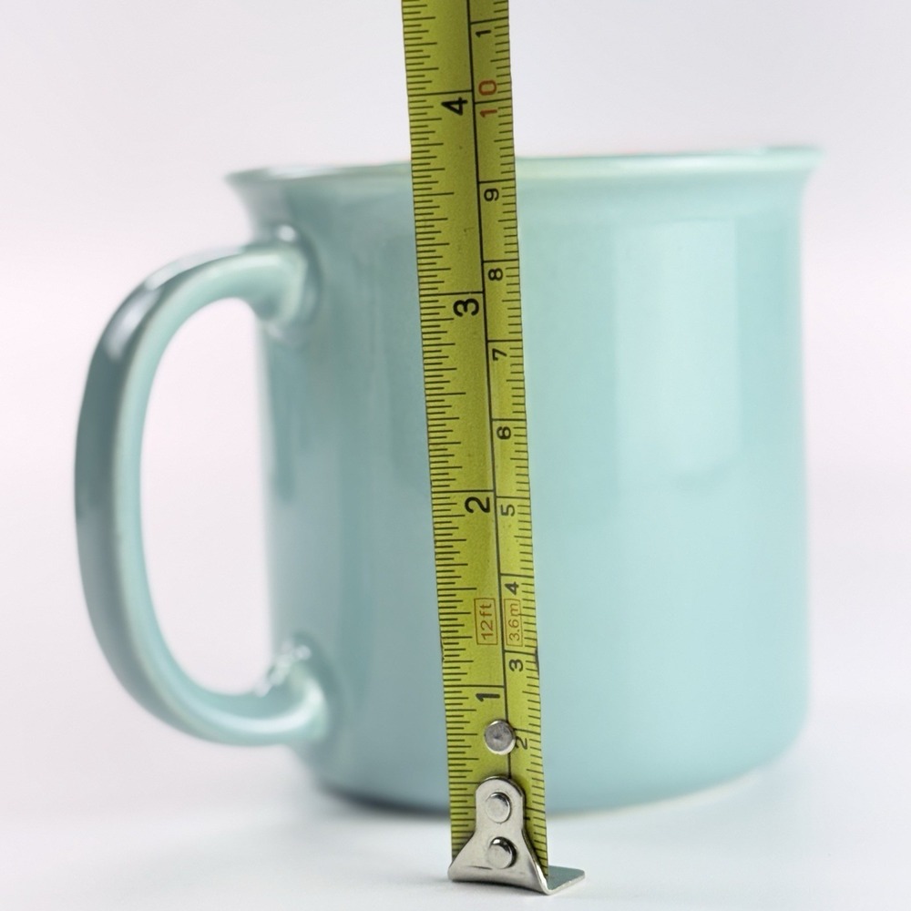 Italian Pagnossin Coffee Mug Turquoise/Teal Terracotta/salmon Tea Cup‎ - Picture 7 of 7